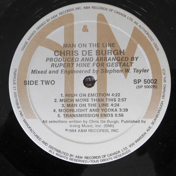 Chris de Burgh : Man On The Line (LP, Album)