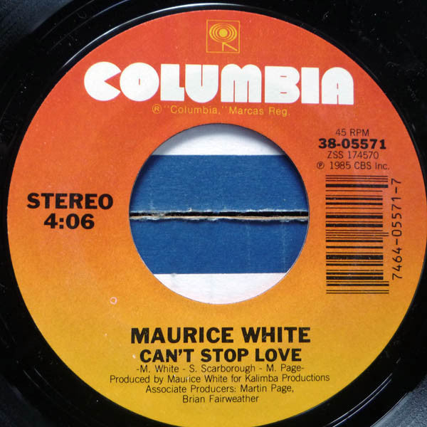 Maurice White : Stand By Me / Can't Stop Love (7", Single)