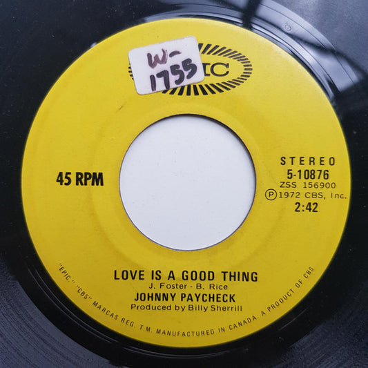 Johnny Paycheck : Love Is A Good Thing (7", Single)