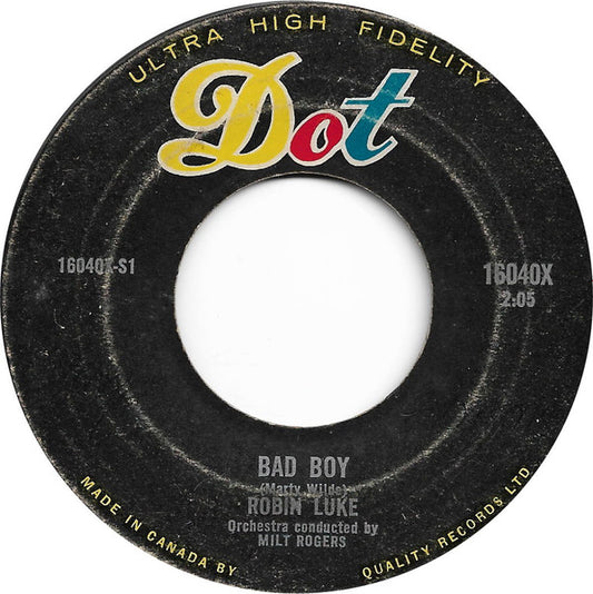 Robin Luke : Bad Boy / School Bus Love Affair (7", Single)
