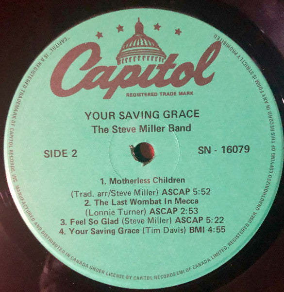 The Steve Miller Band* : Your Saving Grace (LP, Album)