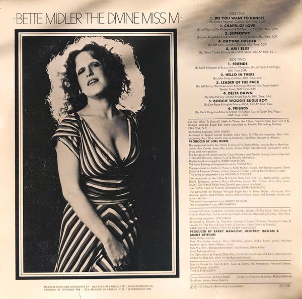 Bette Midler : The Divine Miss M (LP, Album, RE)