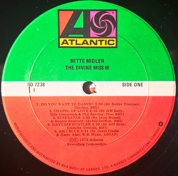 Bette Midler : The Divine Miss M (LP, Album, RE)