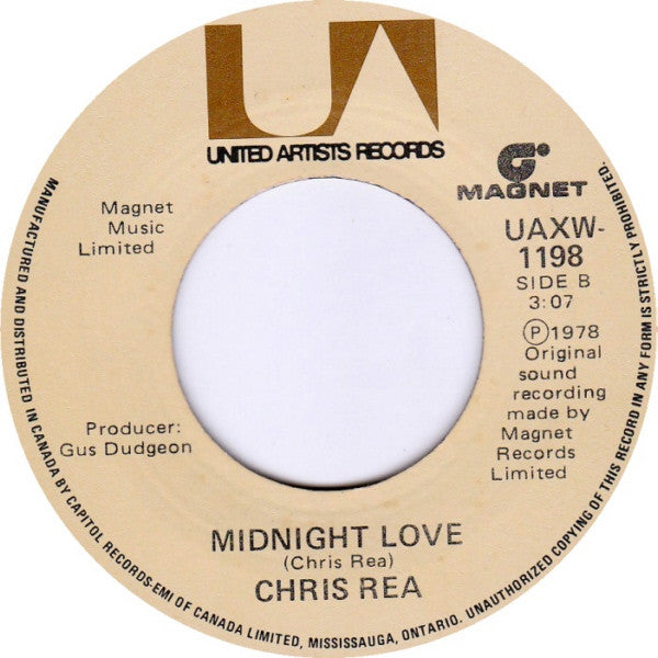 Chris Rea : Fool (If You Think It's Over) (7", Single)
