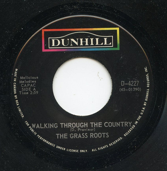 The Grass Roots : Walking Through The Country / Truck Drivin' Man (7", Single)