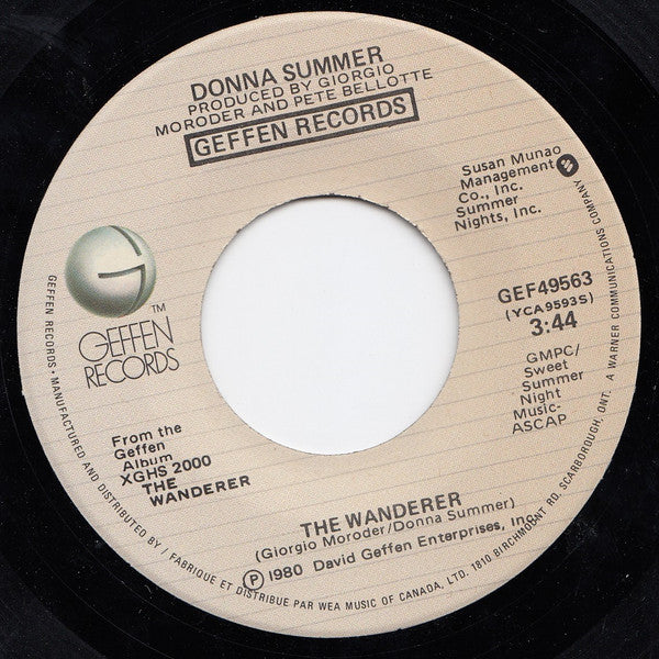 Donna Summer : The Wanderer (7", Single)