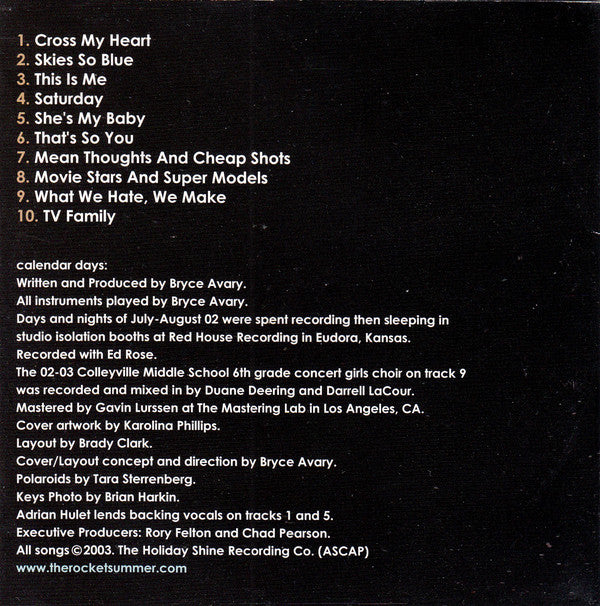 The Rocket Summer : Calendar Days (CD, Album + DVD-V)