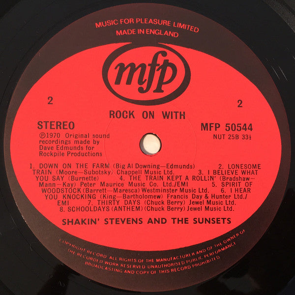 Shakin' Stevens And The Sunsets : Rock On With Shakin' Stevens & The Sunsets, A Legend (LP, RE)