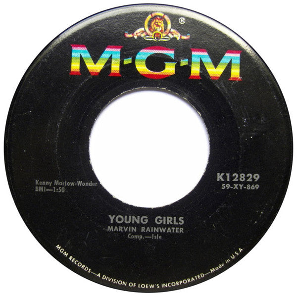 Marvin Rainwater : The Valley Of The Moon / Young Girls (7", Single, bla)