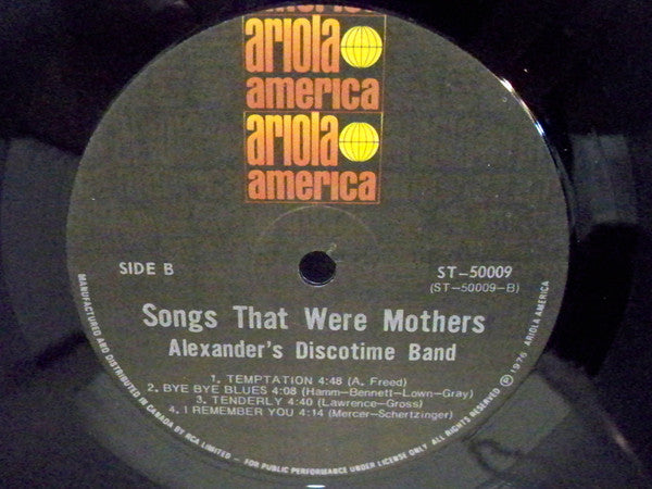 Alexander's Discotime Band : Songs That Were Mother's (LP, Album)