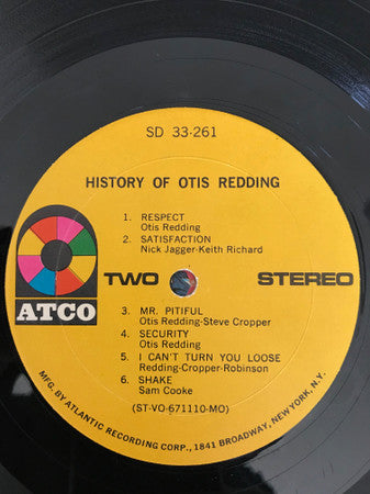 Otis Redding : History Of Otis Redding (LP, Comp, RE, Mon)