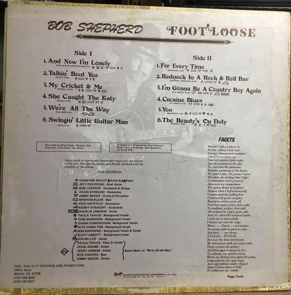 Bob Shepherd (4) : Foot'Loose (LP)