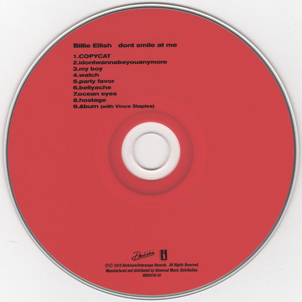 Billie Eilish : Dont Smile At Me (CD, EP, RE)