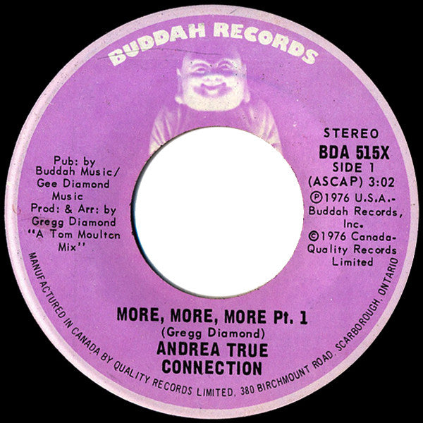 Andrea True Connection : More, More, More (7", Single)