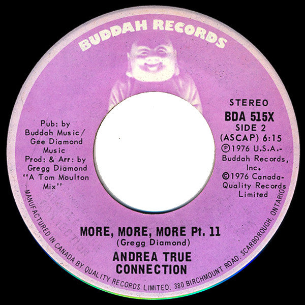 Andrea True Connection : More, More, More (7", Single)