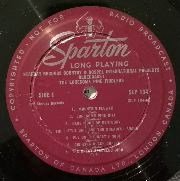 The Lonesome Pine Fiddlers : Bluegrass! (LP, Album)