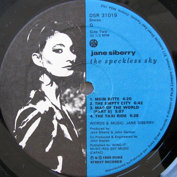Jane Siberry : The Speckless Sky (LP, Album)