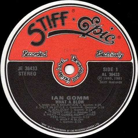 Ian Gomm : What A Blow (LP, Album)