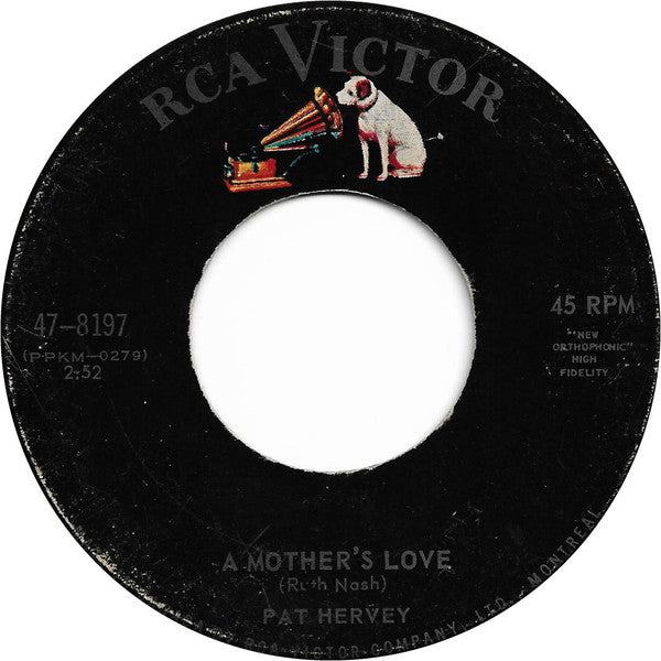 Pat Hervey : I Wouldn't Blame You / A Mother's Love (7", Single)