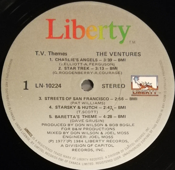 The Ventures : T.V. Themes (LP, Album, RE)