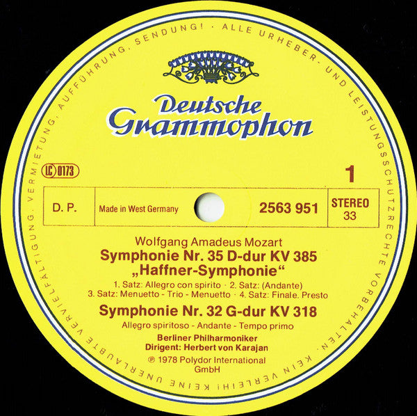 Mozart*, Karajan*, Berliner Philharmoniker : Symphonien 32 · 35 · 36 · 38 · 39 · 40 · 41 (3xLP + Box)