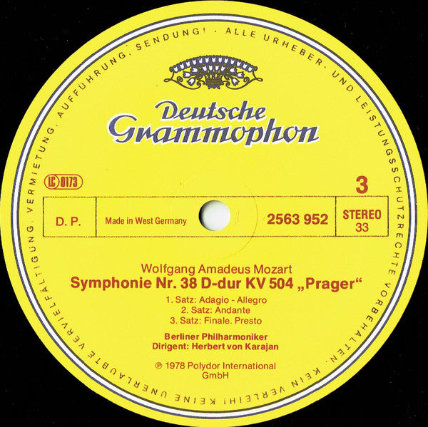 Mozart*, Karajan*, Berliner Philharmoniker : Symphonien 32 · 35 · 36 · 38 · 39 · 40 · 41 (3xLP + Box)