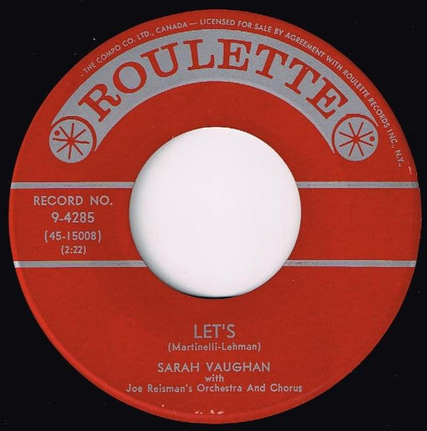 Sarah Vaughan : Serenata / Let's (7", Single)