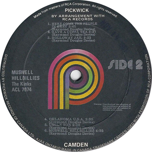 The Kinks : Muswell Hillbillies (LP, Album, RE)