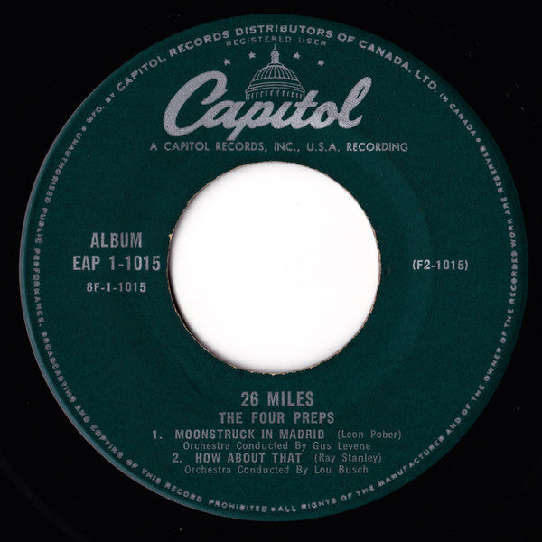The Four Preps : 26 Miles (7", Album)