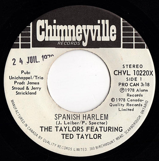 The Taylors : Spanish Harlem (7", Promo)