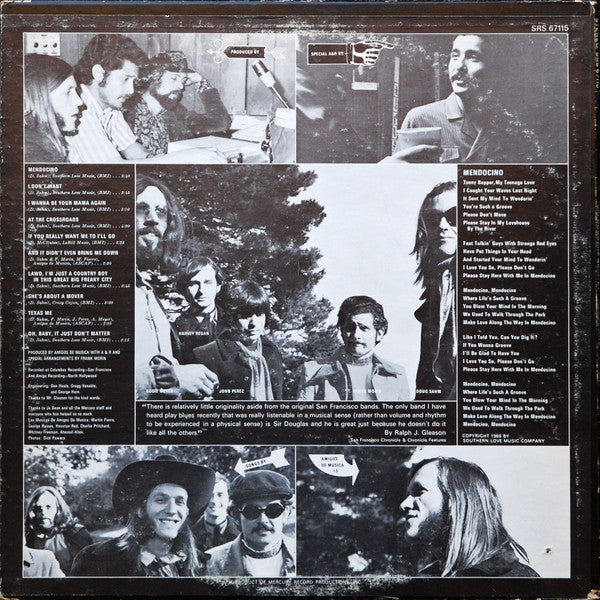 Sir Douglas Quintet : Mendocino (LP, Album, Mer)