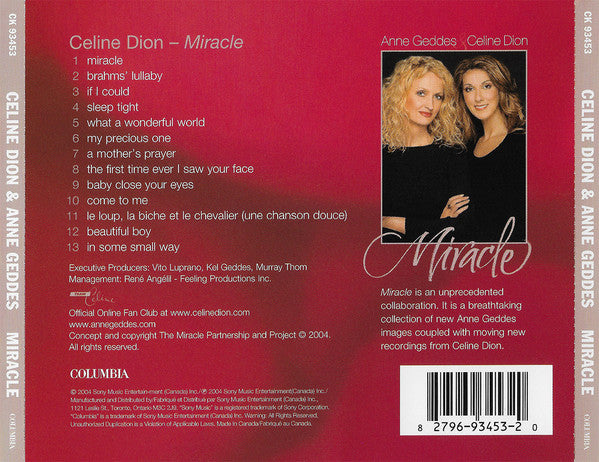 Céline Dion : Miracle (CD, Album)