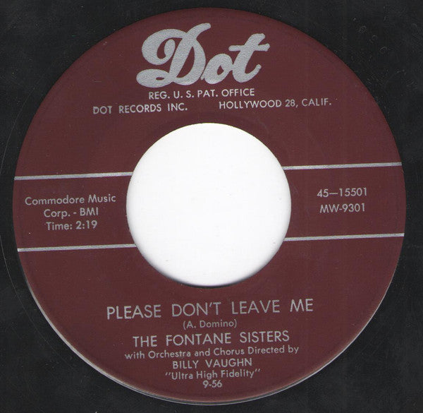 The Fontane Sisters : Still / Please Don't Leave Me (7")