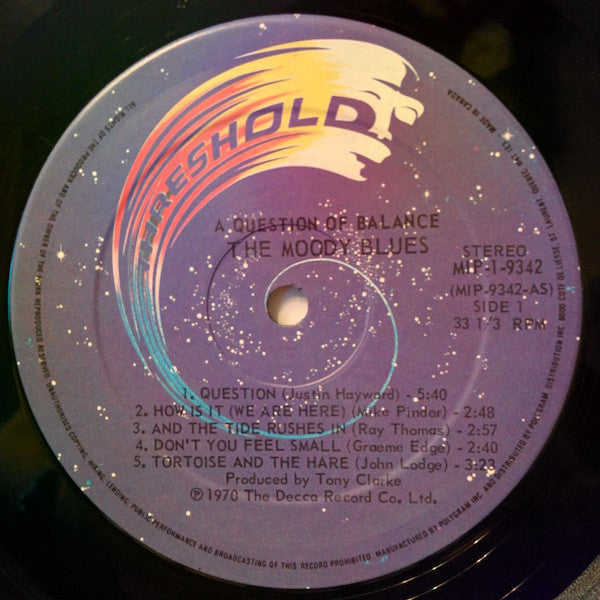The Moody Blues : A Question Of Balance (LP, Album, RE, Gat)