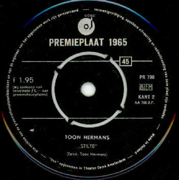 Toon Hermans : Vader Gaat Op Stap / Stilte (7", Single, 4-P)
