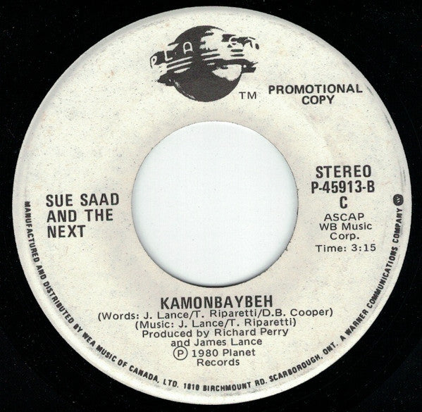 Sue Saad And The Next : Gimme Love / Gimme Pain (7", Single, Promo)