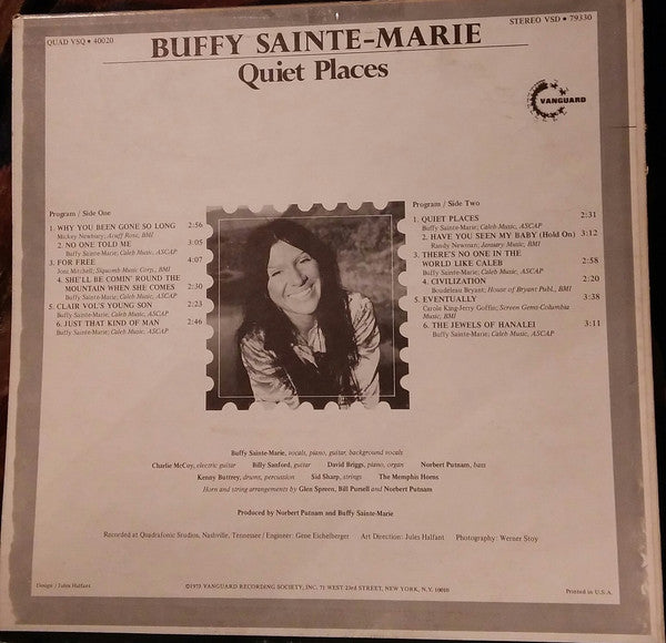 Buffy Sainte-Marie : Quiet Places (LP, Album, Pre)
