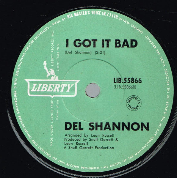 Del Shannon : The Big Hurt (7", Single)