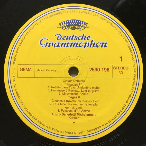 Arturo Benedetti Michelangeli, Claude Debussy : Images I/II ∙ Children's Corner (LP, RP)