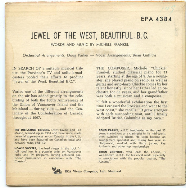 Doug Parker (4) : Jewel Of The West (Beautiful B.C.) (7", EP)
