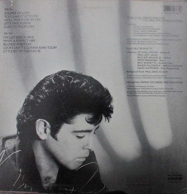 Billy Burnette : Soldier Of Love (LP, Album, Pin)
