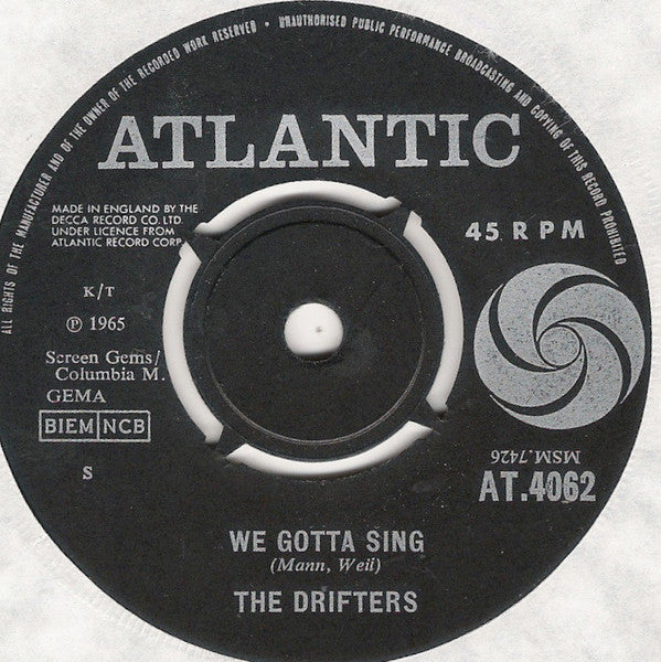 The Drifters : We Gotta Sing (7")