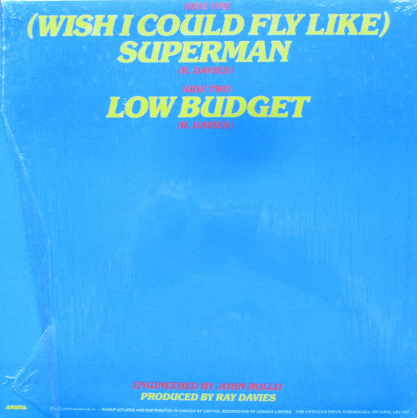 The Kinks : (Wish I Could Fly Like) Superman (12", Ltd, Blu)