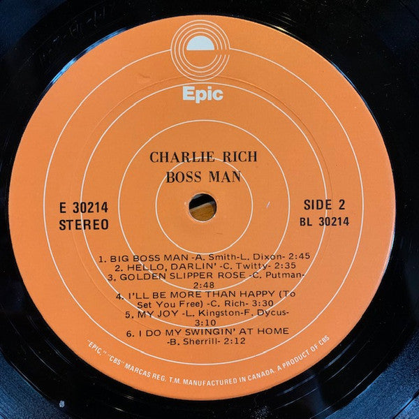 Charlie Rich : Boss Man (LP, Album)