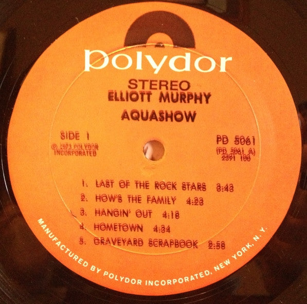 Elliott Murphy : Aquashow (LP, Album)