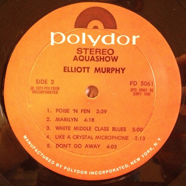 Elliott Murphy : Aquashow (LP, Album)