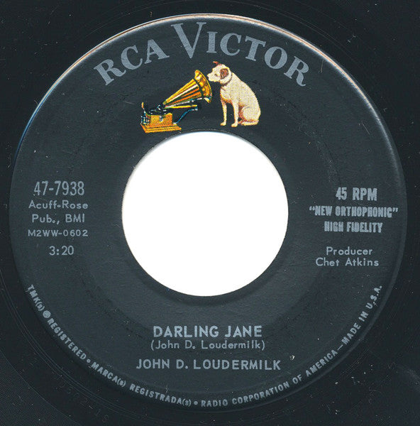 John D. Loudermilk : Language Of Love / Darling Jane (7", Single, Ind)