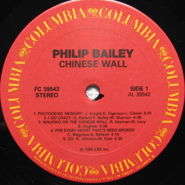Philip Bailey : Chinese Wall (LP, Album)