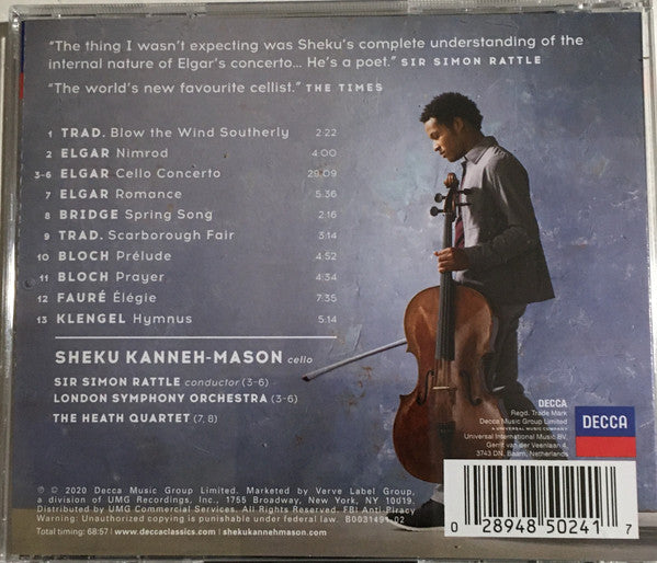 Sheku Kanneh-Mason, Sir Simon Rattle, London Symphony Orchestra : Elgar (CD, Album)