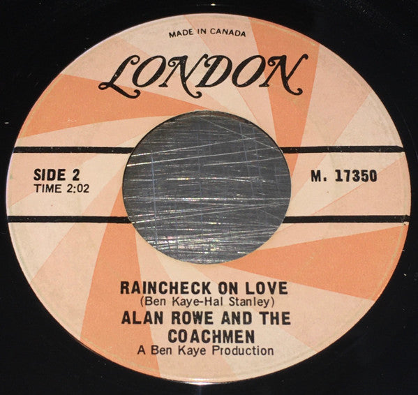 Alan Rowe And The Coachmen : The Quiet Of The Country (7")